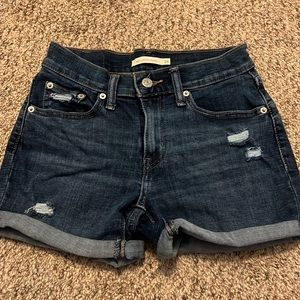 Levi denim mid length shorts